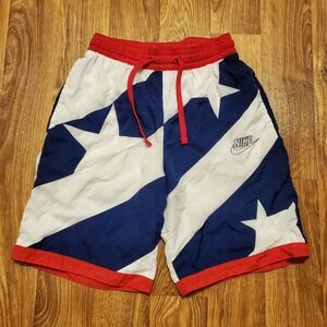 Nike Basketball Shorts Men Small Throwback Red White Blue Dri-Fit CK6311-492 USA